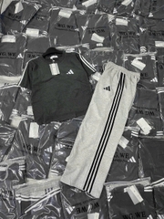 🥭🥭 SET714- BỘ NỮ D...XÁM TIÊU ÁO CỘC QUẦN BOM