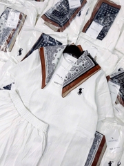 Set707- Set đũi trắng cộc tay 2 lớp tặng kèm khăn