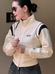 A126- Áo bomber nữ cổ cao 3 màu vải nỉ da cá