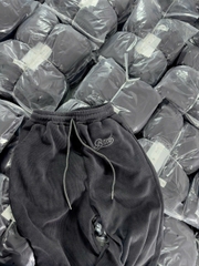 SET481-Set bộ chữ thêu BAD tăm nhung màu ghi đậm quần bom