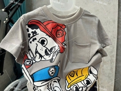 BT260-Book CỨU HỘ áo  màu ghi mix quần cua giả jeans bé trai