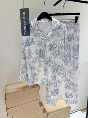 SET352-Bộ lụa dài tay QUẢNG CHÂU màu xanh đá nhạt