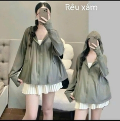 a215-Áo chống nắng chất UMI dẻo mềm,mũ to 6 màu freesize