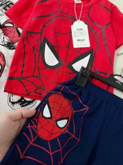 CB212-Combo 2 bộ cotton nhện ĐỎ XÁM