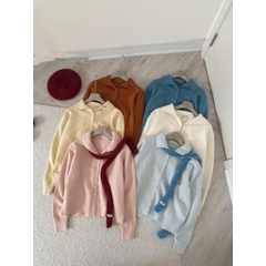 A551- Áo len cúc bọc quảng châu 4 màu chất len lông rất đẹp