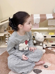 bt691- Bộ kitty 5 màu beo in bé gái chất cotton đẹp