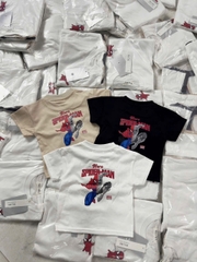 CB243- Combo 3 áo cotton NHỆN trẻ em in lưng