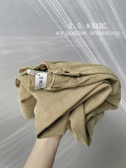 Quan63-quan jeans suông màu nâu cạp khoá ống 40 dài 101-103cm