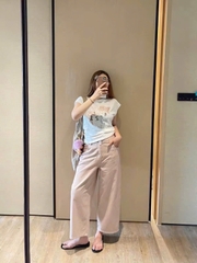 QUAN119- Quần JEANS suông hồng JADEMAISON kèm túi xách
