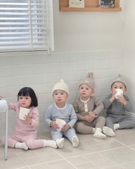 BT657- Bộ áo thun dài tay kẻ ngang trẻ em 4 màu