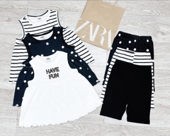 CB111- Combo 3 bộ HAPPY FUN chất tăm thun trẻ  em VNXK