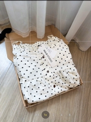 Set970- Set áo dây chấm bị phối quần suông dài