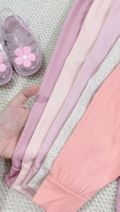 CB375-COmbo 5 quần thun dài bé gái màu hồng