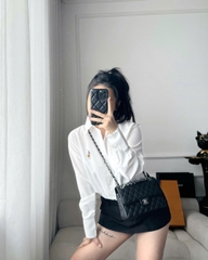A199-Áo sơ mi cổ đức dài tay thêu NGỰA full tem 3 màu