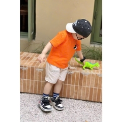 bt571- Bộ mcikey cam quần cua tổ ong màu be