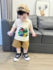 BT872-Bộ áp POLO  oto cộc tay phối quần short 9-22kg