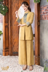 🍀 SET449-SET PHÁP PHỤC PHỐI GẤM VIỀN NÉ 🌿