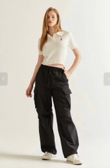 Quan071-QUẦN GIÓ TÚI HỘP BO ỐNG 2 màu đen trắng