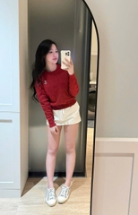 A706- Áo lên đỏ thêu GÂ ƯU mã mới dài tay