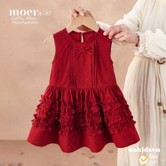 Damgai08- đầm 3 màu dáng xoè chất lien bèo chân bé gái