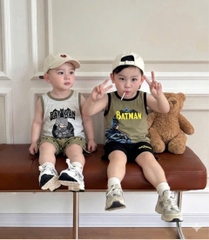 BT951- Combo 2 bộ balo màu Rêu viền Spider-batman