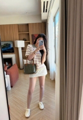 A759- Áo len cộc thêu tim viền tím đủ tem Camilla