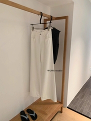 quan095- Quần suông trắng mác da tem đỏ dài 100-101cm