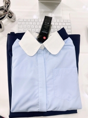 🌿 SET488-SET sơ mi cổ đức kẻ mix CV xanh than midi 🌿