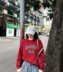 A724-Áo nỉ đỏ thêu hãng BNBB tặng kèm túi xách