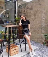 A257- Áo len cộc tay cổ tròn full tem 4 màu hàng nhà máy