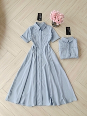 ✨ Dam162- VÁY LI DÁNG DÀI TÚI NGỰC TAY GẬP GẤU✨