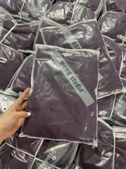 A369-Set áo thun díp 2 dây phối cadigan màu tím