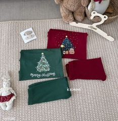 Bt770- Combo 2 bộ zip Noel xanh-đỏ dài tay hoạ tiết in