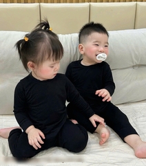 cb417- Combo 3 bộ cotton màu trơn dài tay