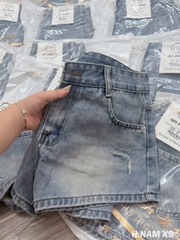 QUAN116- Quần short jeans xanh nhạt mác da
