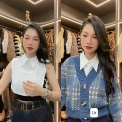 A374- Set 2 Cổ áo sơ mi trắng chất kak lua