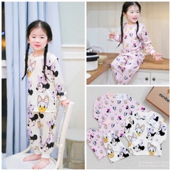 CB172-(10-26kg) Combo 2 bộ thu đông dài tay bé gái Mickey VNXK