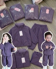BT1087- Bộ gió tím 2 lớp cho bé