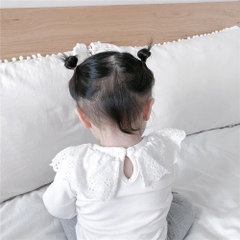 CB053- Combo 2 áo trắng dài tay basic trẻ em VNXK