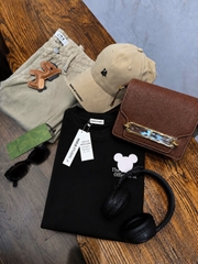 A595-Áo thun đen suông hình mickey mẫu mới