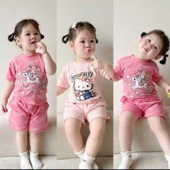 BT923-combo 2 bộ gái cotton dáng cộc babie hồng