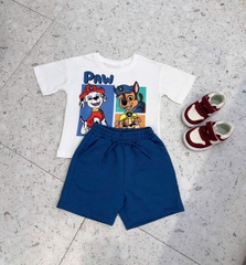 BT327- Bộ CỨU HỘ quần than cạp chun ao cotton mát