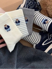 Tat03- Combo 10 đôi tất cao cổ gấu