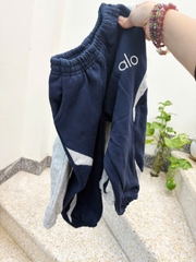 bt752- combo 2 quần nỉ bông thêu chữ Alo ghi-than