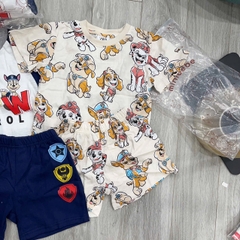 CB217- Combo 2 bộ CHÓ CỨU HỘ chất cotton trẻ em