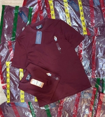 A470-Áo thun đỏ cộc tay thêu gấu