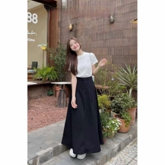 ☘️SET580- SET CHÂN VÁY TÍM THAN MIX ÁO THÊU 🌿