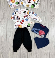BT1059- Cmbo 2 bộ NHỆN than-trắng dài tay Minibebe