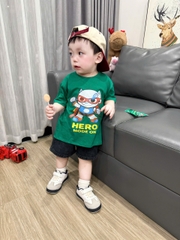 BT847-Combo 3 áo thun cotton cộc tay sắc màu cho bé 9-26kg