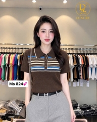 A794- Ao llên cộc kẻ nhỏ ngang ngực cổ Đức 4 màu